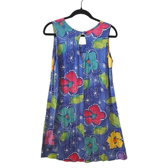 Vintage Jams World Tank Minidress — Floret Blue Print, Made in Hawaii, Rare Sz S - Picture 14 of 14
